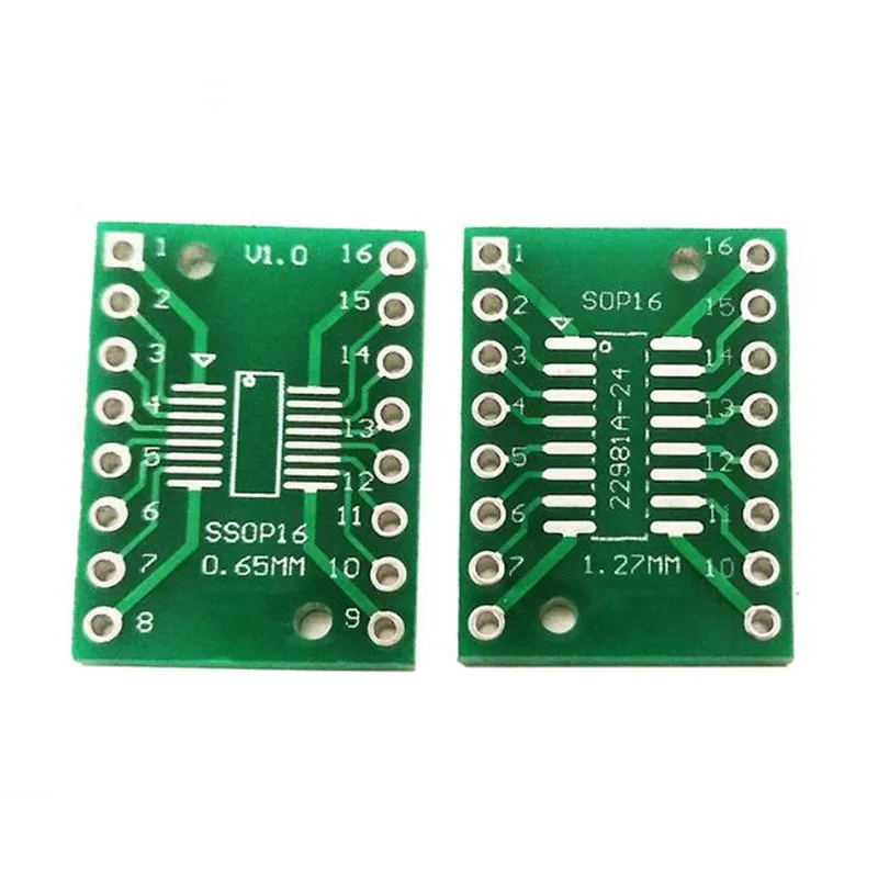 10pcs TSSOP16 SSOP16 SOP-16 SOP16 to DIP16 Transfer Board DIP Pin Board Pitch Adapter