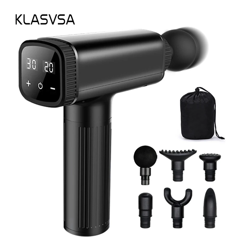 KLASVSA Muscle Massage Gun Fascia Massager Slimming Percussion  30 Modes Muscle Fatigue Relief Neck Back Body Massage Relaxation