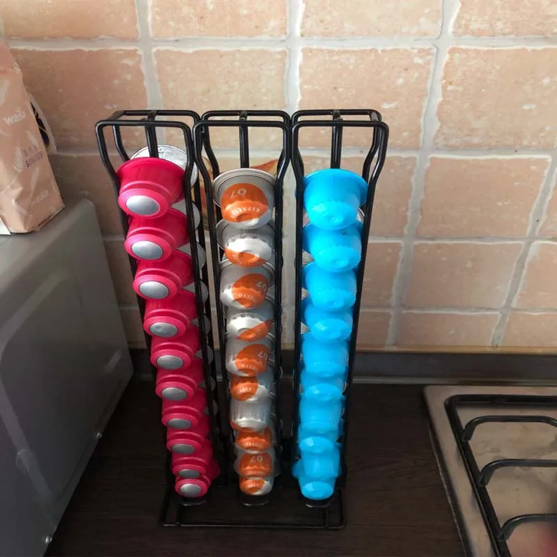 Practical Coffee Capsule Holder Coffee Tamper Coffee Pod Holder Tower Stand For 60 Nespresso Capsules Storage soporte capsulas