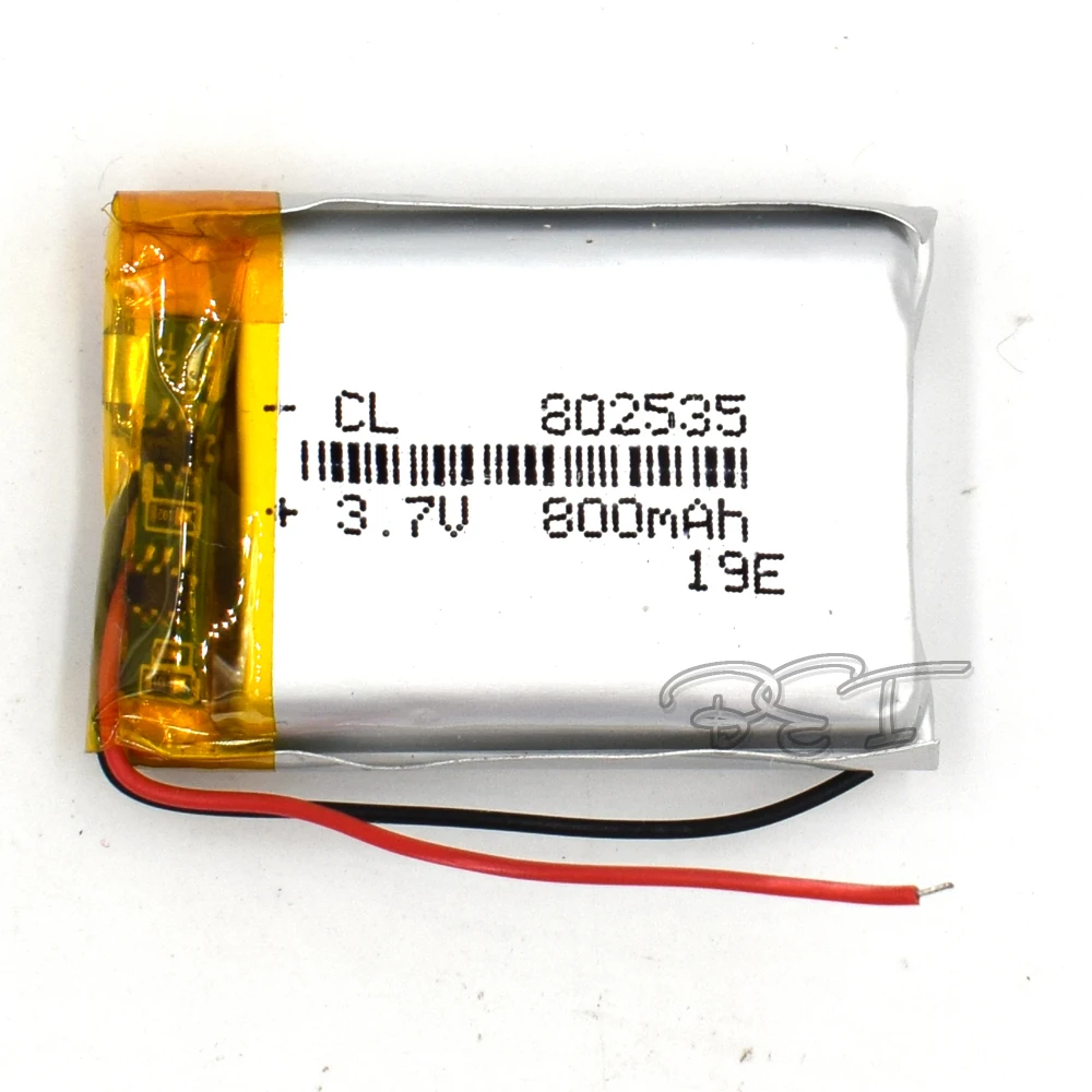 Bateria recarregável de li-polímero de lítio, 3.7v 802535 800mah bateria de íon-lítio lipo para tablet conjunto digital psp mp5 gps bluetooth