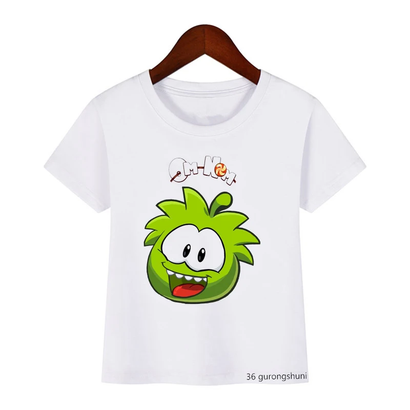 Funny Thhreeom Om Nom Stories Super Noms Cartoon Print 2024 Hot Sale Boys T-shirty Kids Clothes Summer Cute Girls T Shirt To