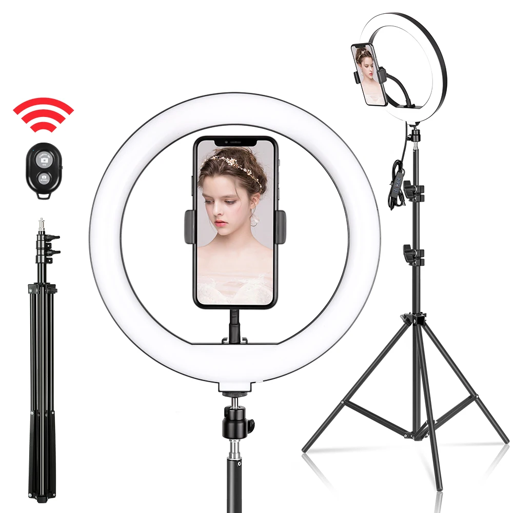 10inch/26cm Video Light Dimmable LED Selfie Ring Light Photography Ring lamp with Tripod Stand For Youtube Makeup Video