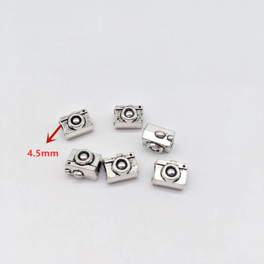 13 pcs camera Charms Antique silver Color camera big hole bead Pendants Making DIY Handmade Bracelet Tibetan Finding Jewelry