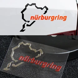 2x Car Sticker 3D 5X3cm Polished Chrome Racing Road Racing Nurburgring Funny Motor Stickers Decals Vinyl Sticker Emblem Styling