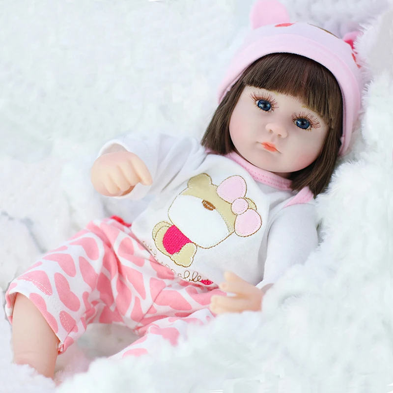 

42cm Bebe Dolls Soft Cloth Body Reborn Baby Dolls Lifelike Newborn Dolls Sweet Girl Dolls for Girls Kids Bebe Toy Gifts Bonecas