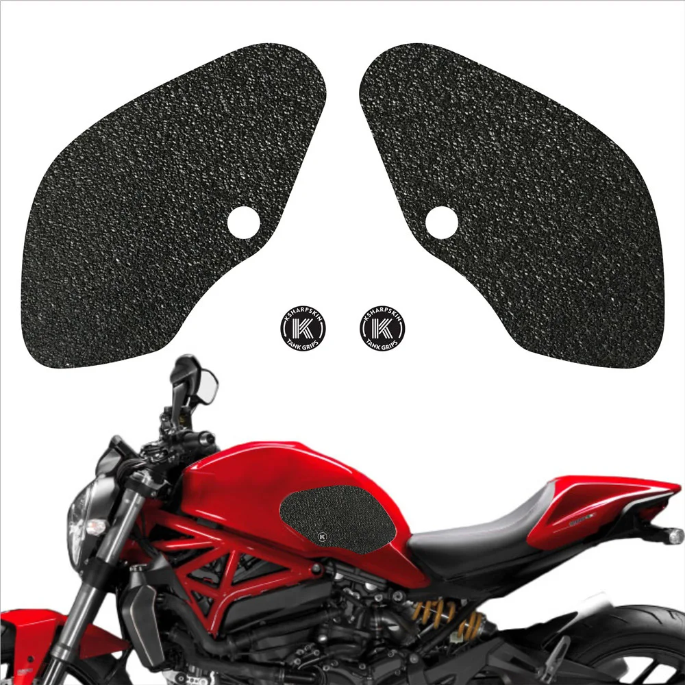 

Motorcycle fuel tank pad tank grip protection sticker KSHARPSKIN knee grip side applique for DUCATI 14-18 MONSTER 1200