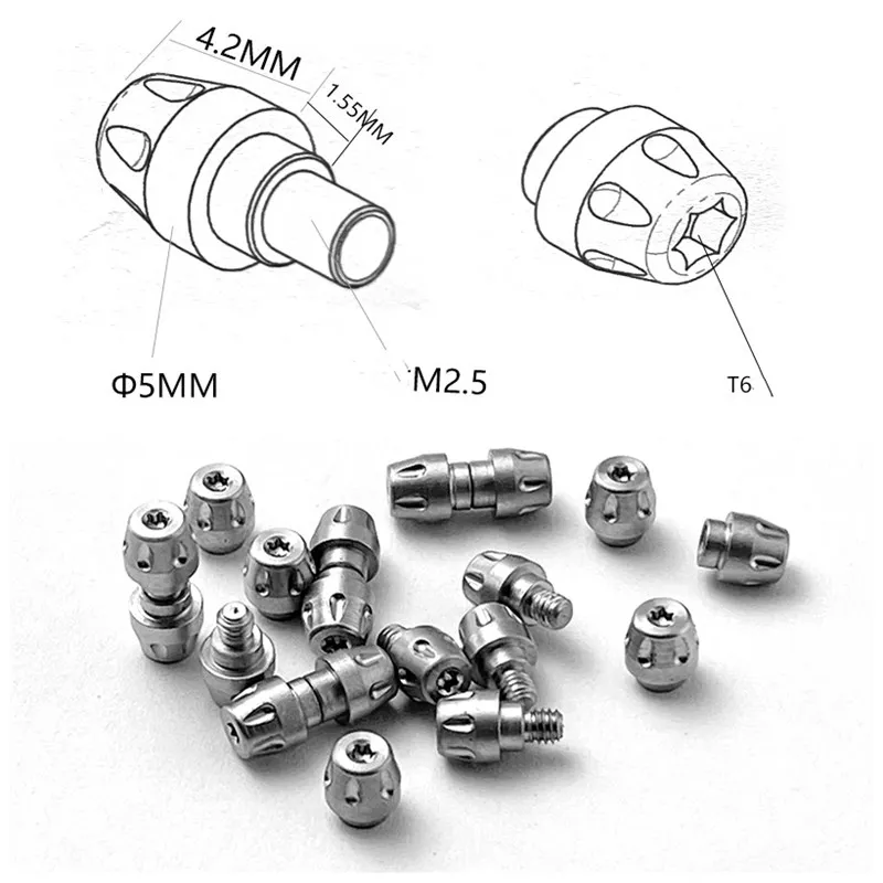 Custom Raw Thumb Stud, Stainless Steel Folding Tool Screw, Push Tactics Screw, DIY Accessories