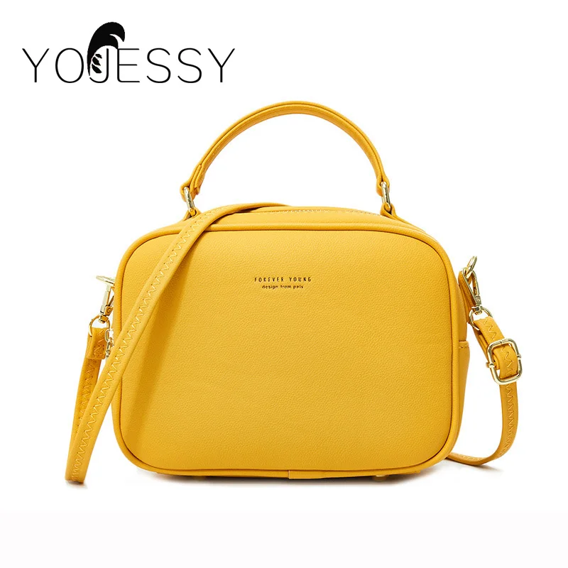 YOJESSY Forever Young Vintage Crossbody PU Leather Shoulder Bag Messenger Bags Fashion Daily Use For Women Wallet HandBags