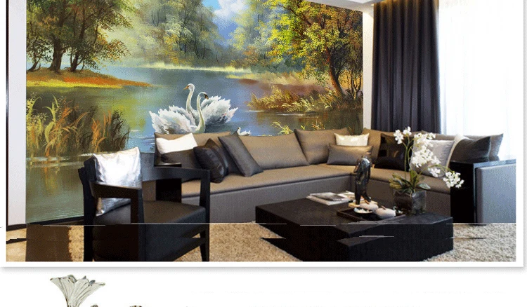 

Bacal Countryside Natural scenery painting canvas 3d Papel Murals 3d wall photo mural wallpaper for sofa background home decor