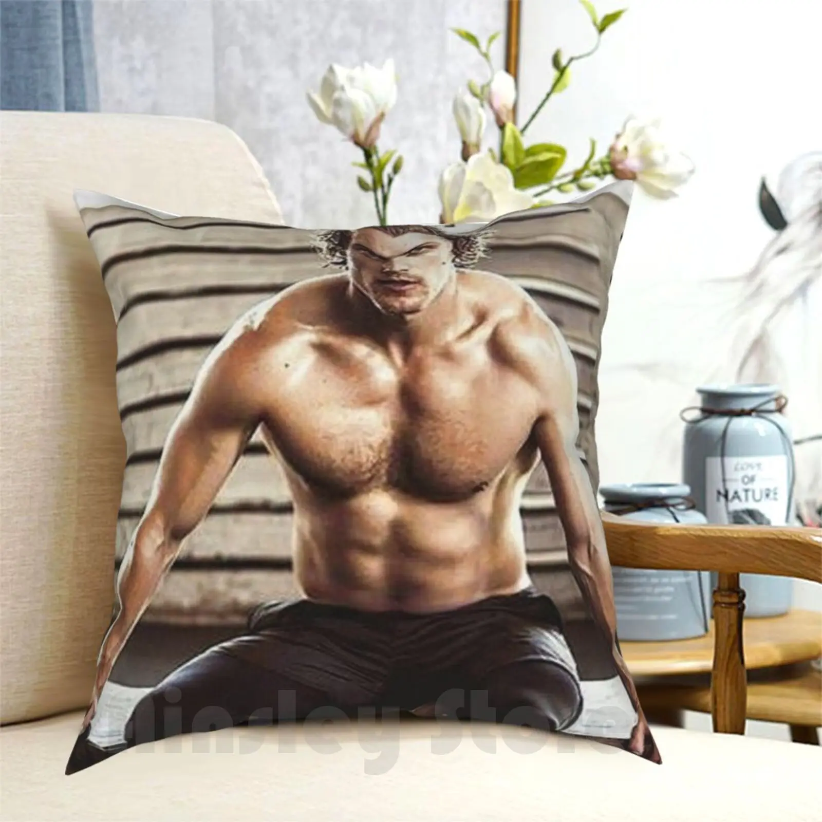 Sam Heughan Pillow Case Printed Home Soft DIY Pillow cover Sam Heughan Actor Hollywood Movie Legend 80S Vintage Artis Gym