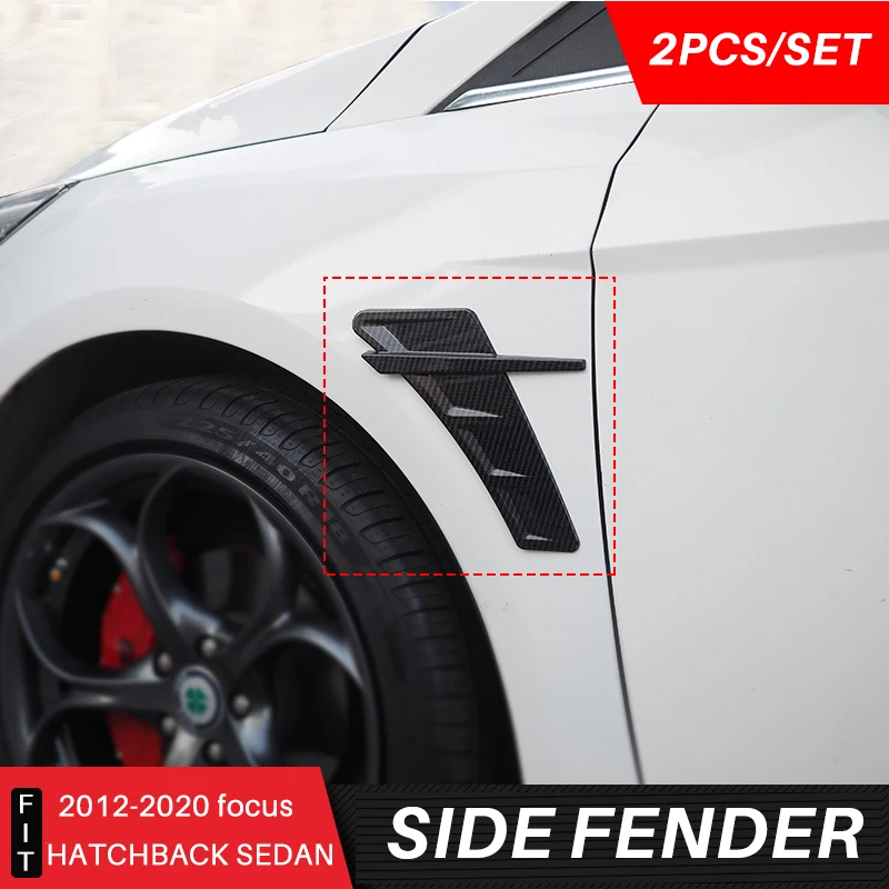 

For Ford focus Side Fender Air Vent MK3 MK4 Sticker Air Flow Cover Trim ABS Carbon Fiber Accessories Hatchback Sedan 2012-2020