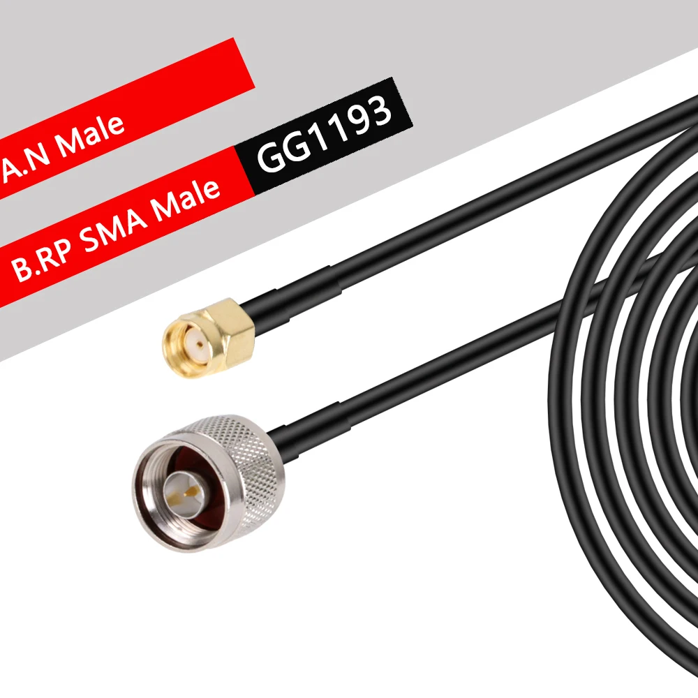 1PCS RG58 N Type Male / Female to SMA Male Plug RF Adapter Coaxial Cable Pigtail RG-58 Extension Cord Jumper 15CM 30CM 50CM 1M