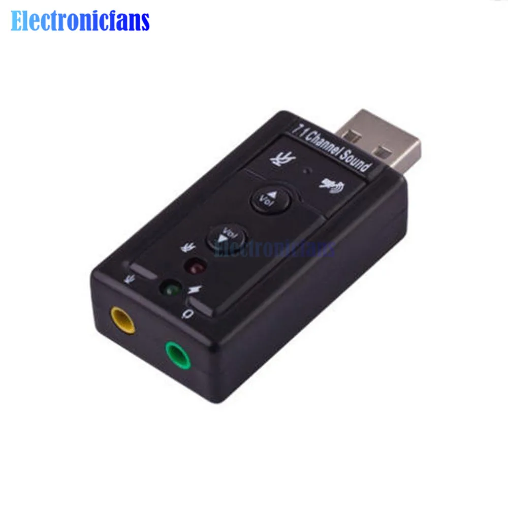 External Audio Adapter Sound Card Mini USB 2.0 7.1 Channel Lightweight 3D Virtual 3.5mm Jack Stereo Speaker for Laptop Tablets