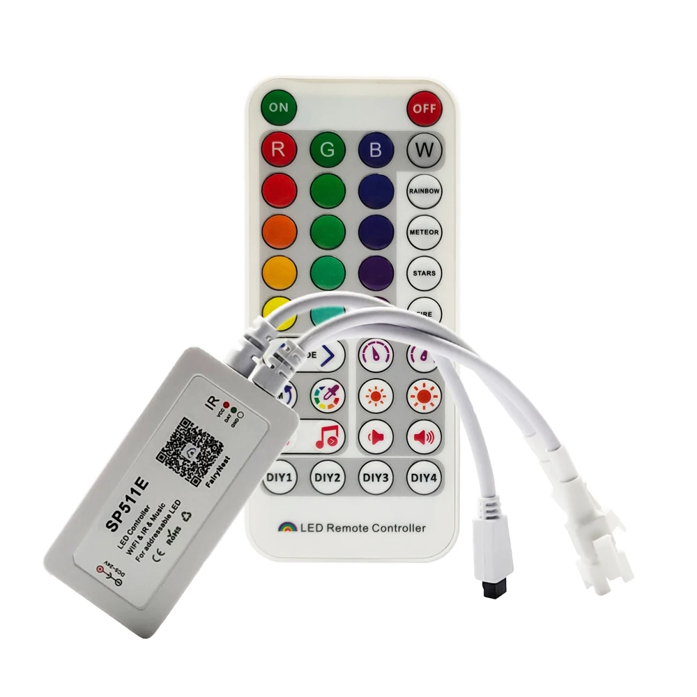 

SP511E Led Controller Dual Output Music Smart Alexa Voice Wifi APP Control For All 3Pin Individually Addressable 5050 RGB Strip