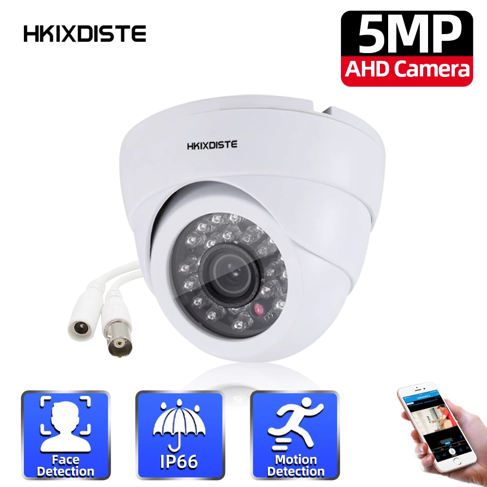 

Ultra HD 5MP Dome AHD Camera Face Detection Outdoor Street IP66 Waterproof AHD TVI CVI Analog Security Camera for 4K DVR System