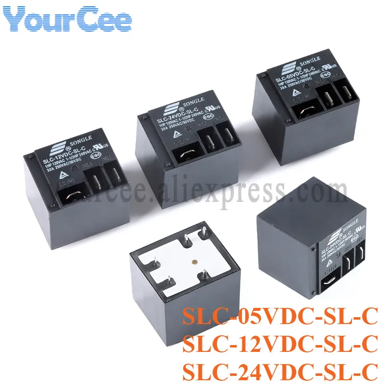 Relay 24VDC 12VDC 5VDC SLC-24VDC-SL-C SLC-12VDC-SL-C SLC-05VDC-SL-C 5 Pins a set of conversion Relays