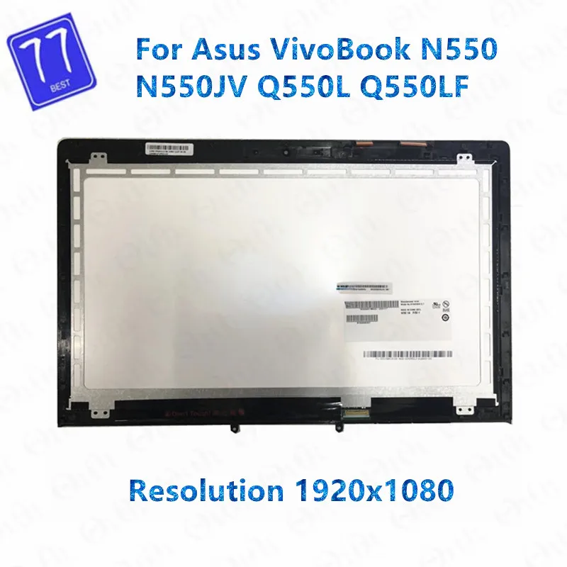 

15.6''For Asus VivoBook N550JV N550 Q550L Q550LF 13N0-PXA0111 JA-DA5357SA LCD Screen Touch Screen Digitizer Glass Assembly Frame