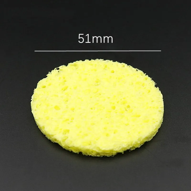 Reutilizável alta temperatura resistente soldagem esponja, suprimentos de limpeza, adequado para ferro de solda elétrica, 100pcs