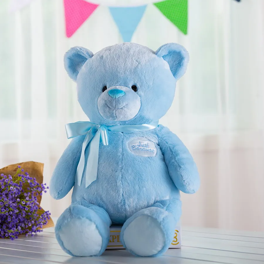 Kawaii Zacht Knuffel Voor Kinderen Kinderen Baby Geschenken Mijn 1e Teddyroze/Blauwe Teddybeer, 70Cm Groot-