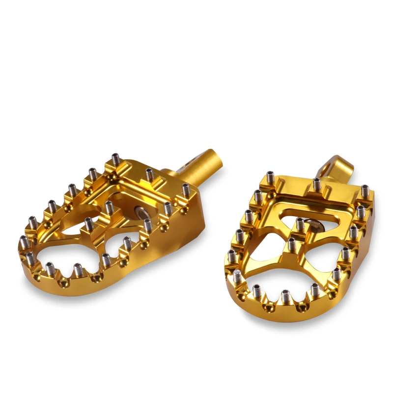 Motorcycle Retro Black Gold Blue Red Footrest Foot Pedals Universal Scooter Fashion Foot Rests Moto Motor Vintage Foot Pegs