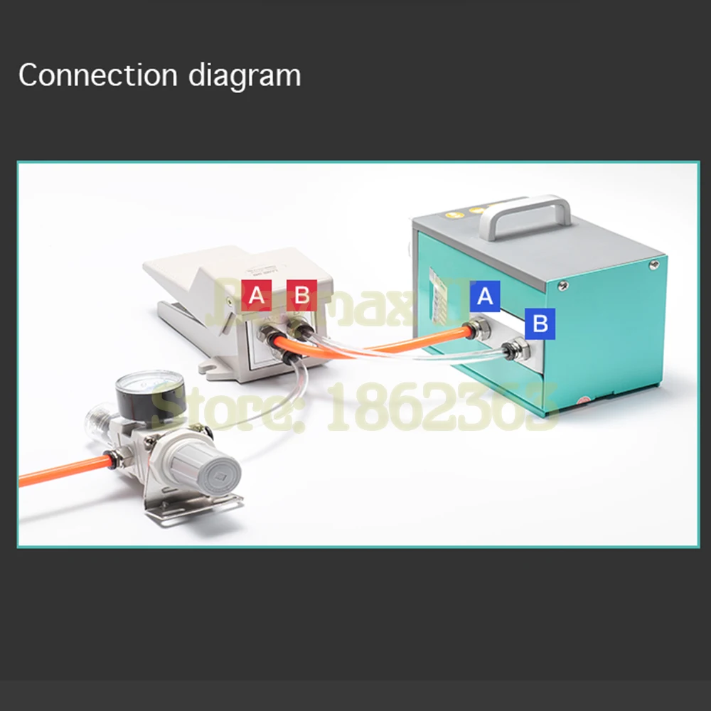 Pneumatic aviation pin crimping tool 0.5-6mm2 cold terminal GNQ1-4 four-Indent heavy-duty connector crimping machine