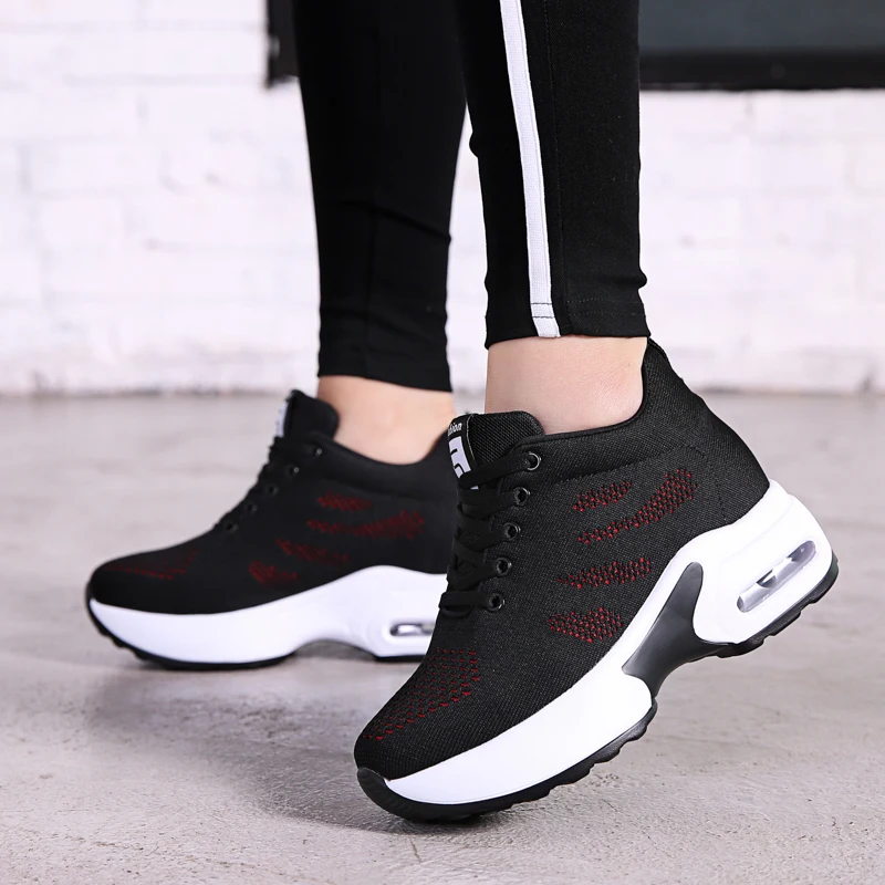 2020 New Platform Sneakers Shoes Breathable Running  Woman Fashion Height Increasing Ladies