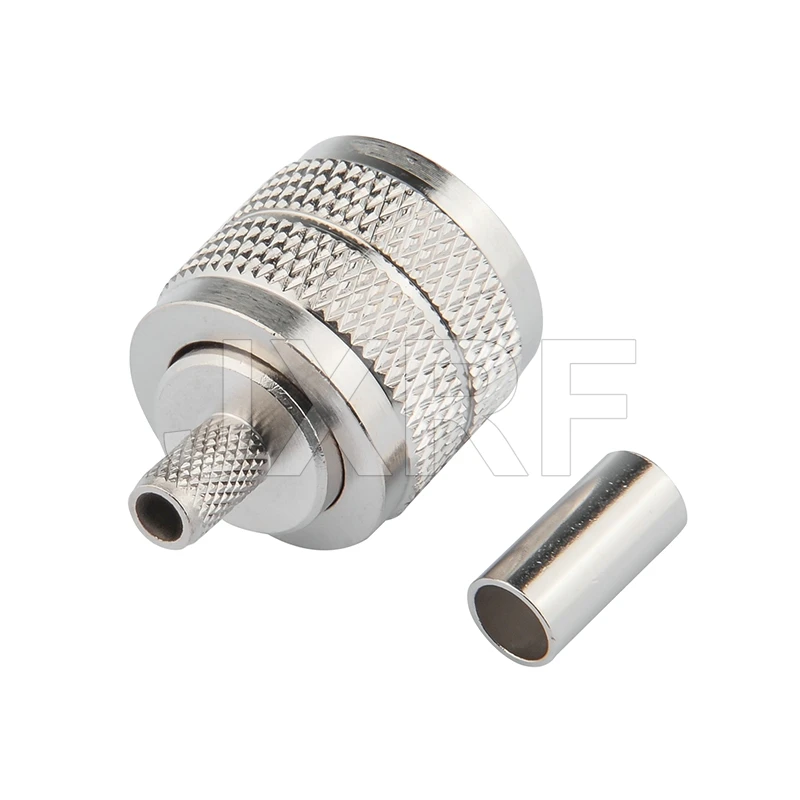 1PCS UHF PL259 male crimp RF Coxial connector PL259 UHF male straight Crimp for RG58 RG142 LMR195 coaxial cable fast ship