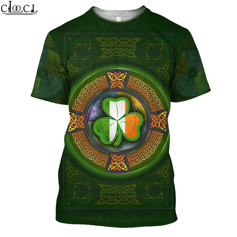 HX irish st.patrick Day เสื้อยืดพิมพ์ลาย3D แฟชั่นสำหรับผู้หญิงผู้ชายเสื้อยืดฮาราจูกุเสื้อเสื้อยืดหลวมเสื้อ dropshipping