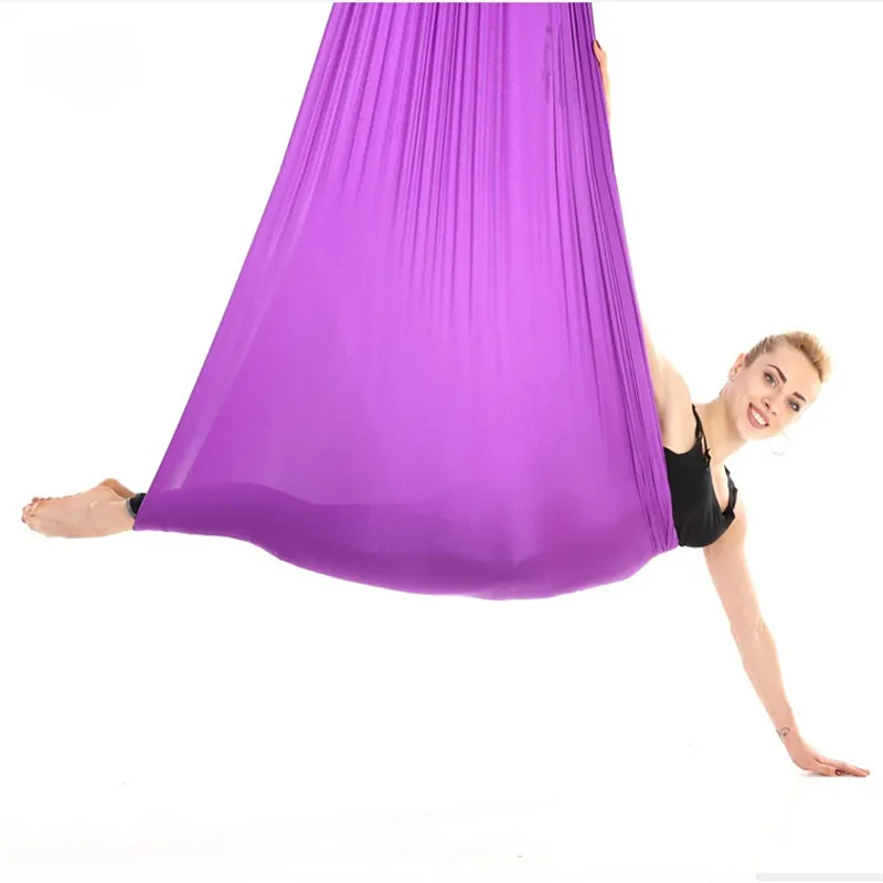 DROPSHIP 5 meters Aerial Yoga Hammock Elastic Flying swing Latest Multifunction Anti-gravity Yoga belts for yoga training Yoga