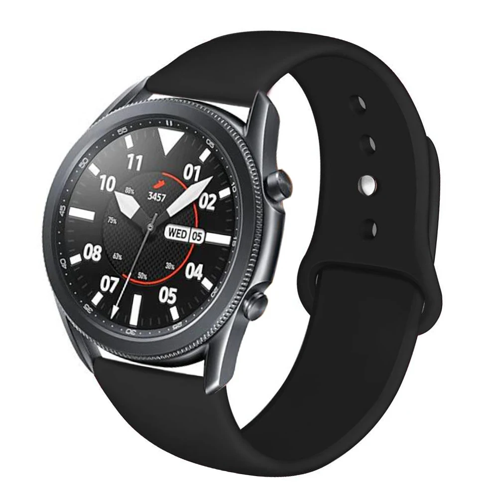 20 مللي متر حزام ساعة ل سامسونج غالاكسي ساعة النشطة 2 3 45 مللي متر 46 مللي متر/42 مللي متر/جير S3 سيليكون 22 مللي متر سوار هواوي wtach GT 2/برو حزام
