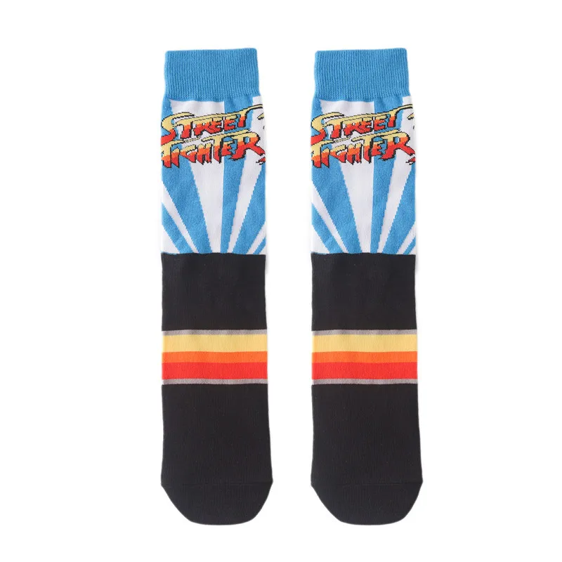 5 pairs Men\'s Socks Street Fighter Series Cartoon Socks Street Fighting Anime Socks