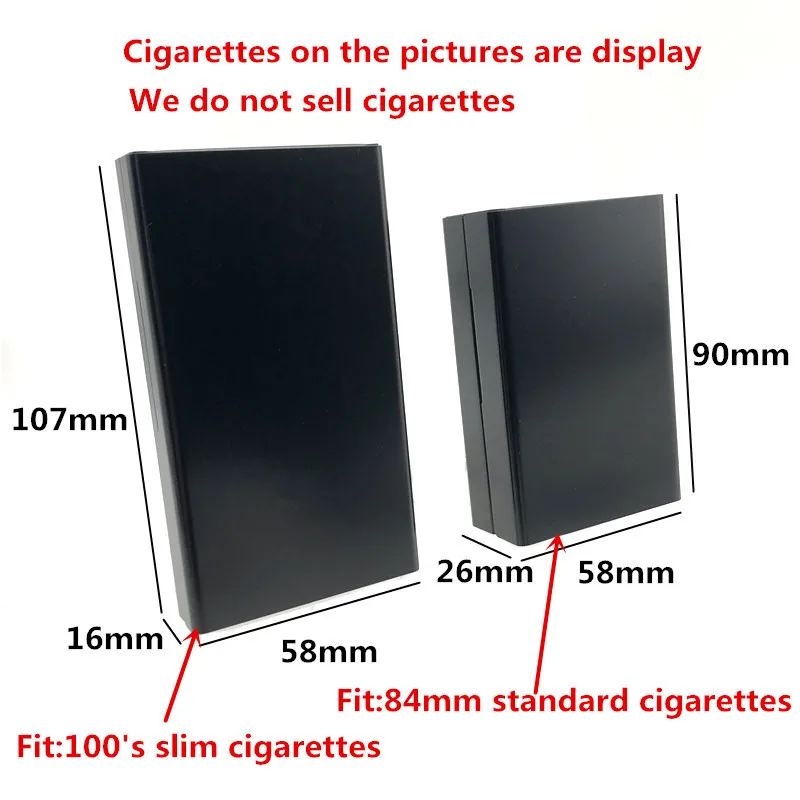 Personalized customized Ins Style Aluminium Alloy Cigarette Case for Girl Boy 20 Cigarette Box Cover The Dirty Smoking Boxes