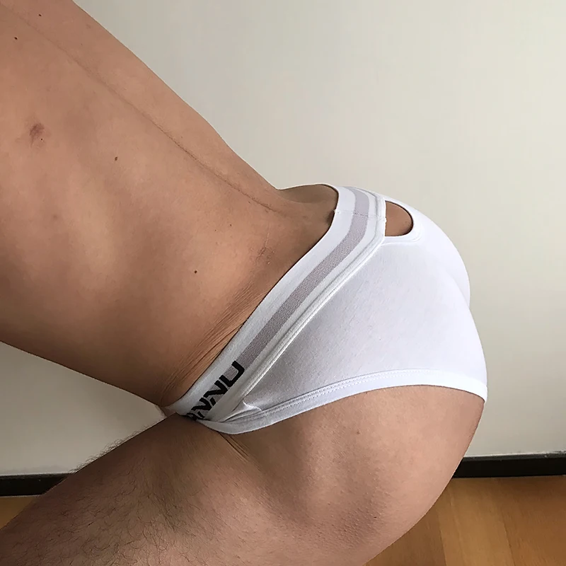 Low Waist Underpants Men Briefs Sexy Underwear Cotton Cueca Tanga Homme Elasticity Hollow Underpants Breathable Quick Dry