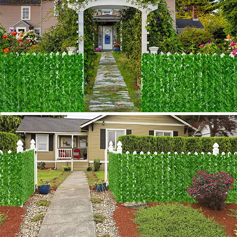 Artificial Leaf Privacy Fence Roll Privacy Fence Simulated Green Leaf Wall Landscaping Outdoor Garden Backyard Balcony Decor