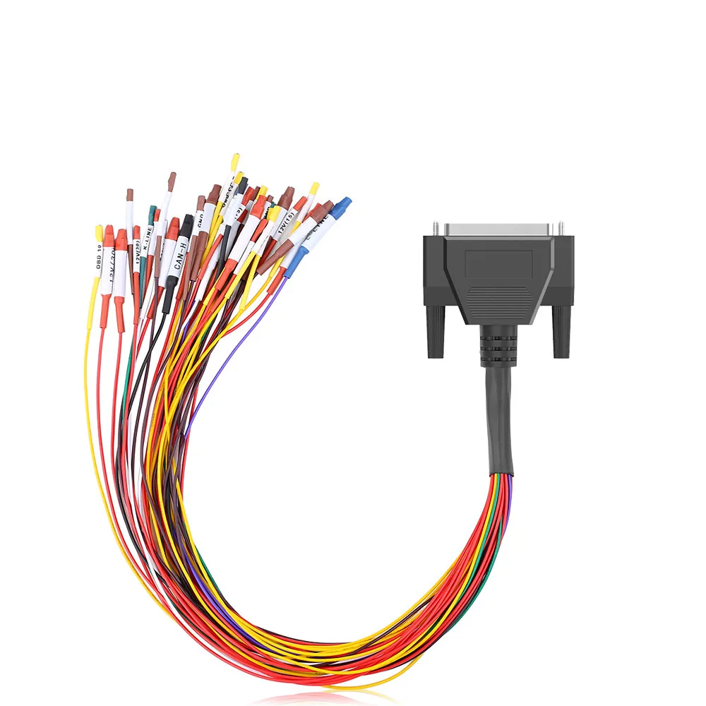 Colorful Jumper Cable plus OBD2 to BD25 Cable for Godiag GT100 OBD II Break Out Box ECU Connector