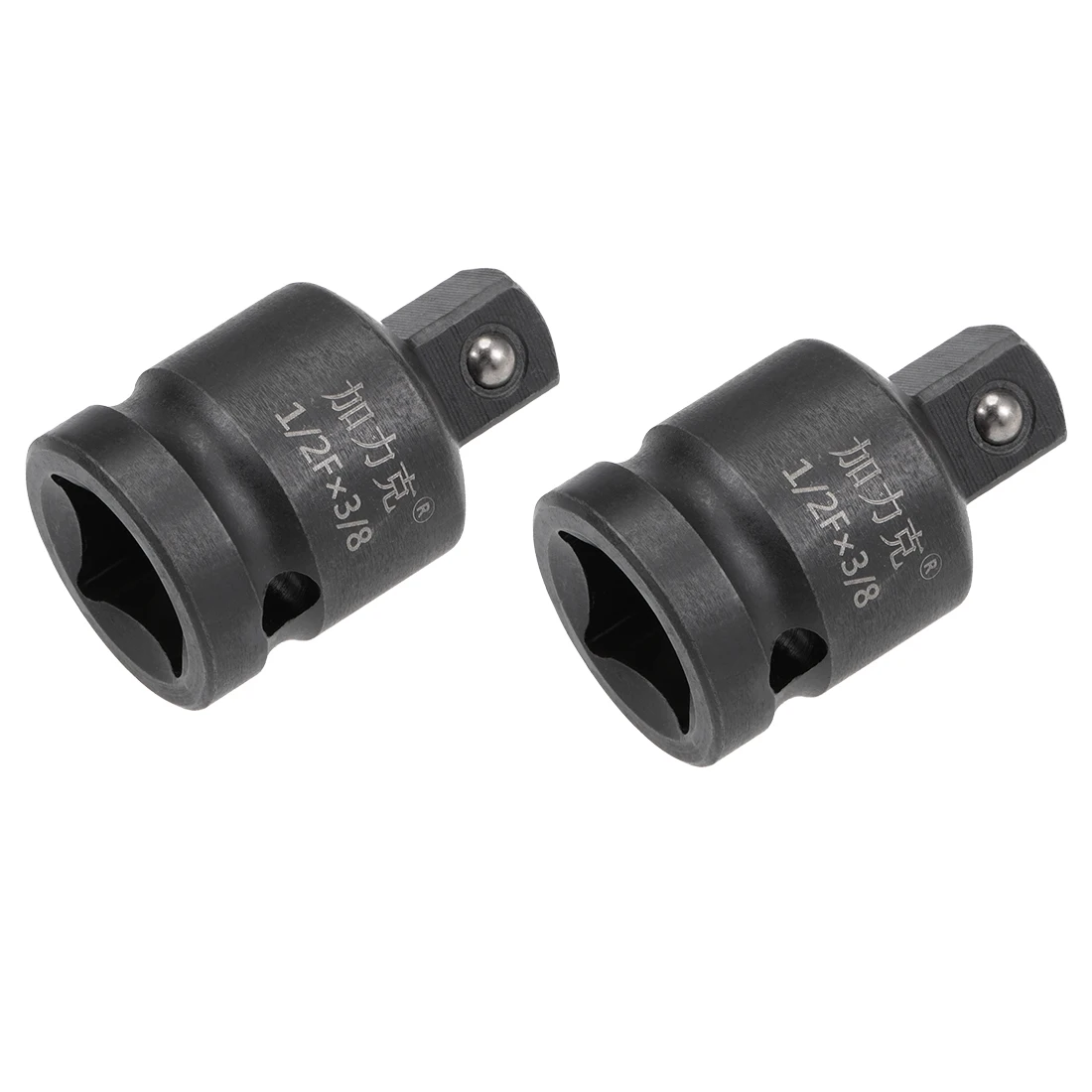 2Pcs 1/2 Inch Drive (F) x 3/8 Inch (M) Impact Socket Reducer Cr-Mo Impact Socket Adapters for Ratchet Wrenches Female to Male