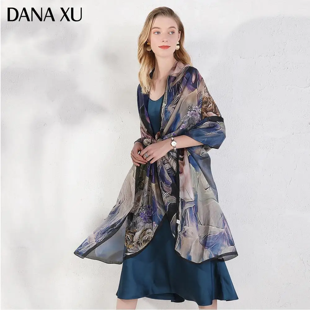 Silk Long Scarf Luxury Brand Women New Design Beach Blanket Shawl Wear Swimwear Bandana Hijab Face Shield Foulard 2020