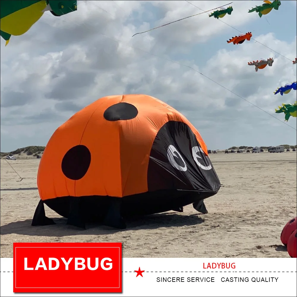 New arrive 3D Ladybug soft inflatable kite pendant line laundry for kite festival outdoor fun toys