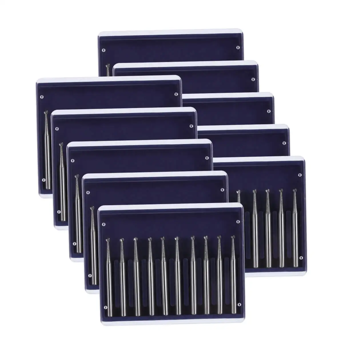 AZDENT Dental-Wolframkarbid-Bohrer, runde Bohrer für Hochgeschwindigkeits-Handstück, FG 1/2/3/4/5 0,8 mm–1,6 mm, Zahnarztwerkzeuge, 10 Stück/Packung – Detail 9