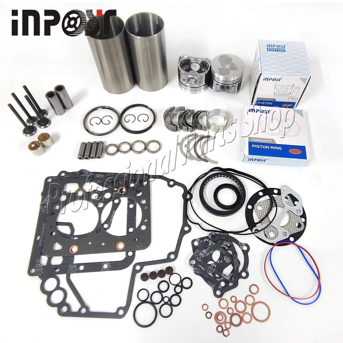 

New Z482 Overhaul Rebuild Kit STD with Liner Valve Kit for Kubota T1600H Tractor