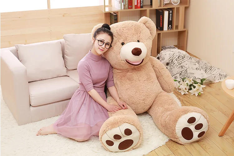 [Funny] 130cm America bear Stuffed animal teddy bear cover plush soft toy doll pillow cover(without stuff) kids baby adult gift