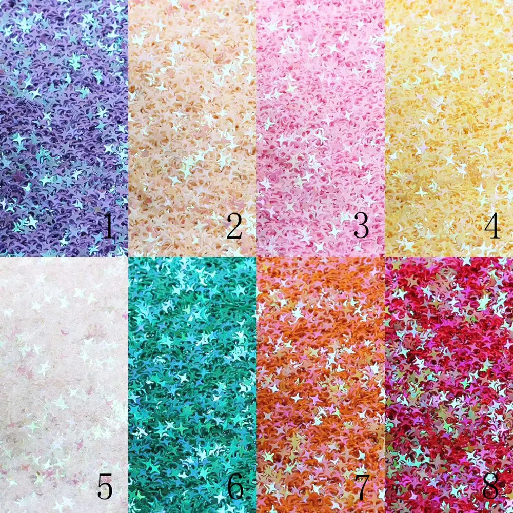 ขายส่ง4Mm สีสัน Glitter 4จุด Star Flakes เลื่อมหลวม Diy Scrapbooking งานแต่งงานเล็บเล็บตกแต่งศิลปะ