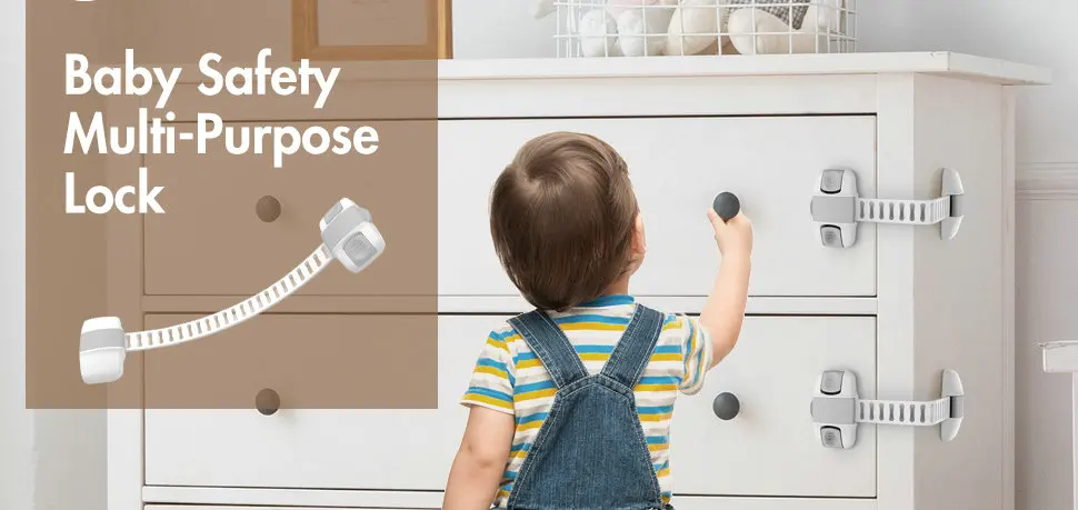 5pcs Or 10Pcs Baby Safety Adjustable Multi-Purpose  Lock Child Protective Cupboard Proofing