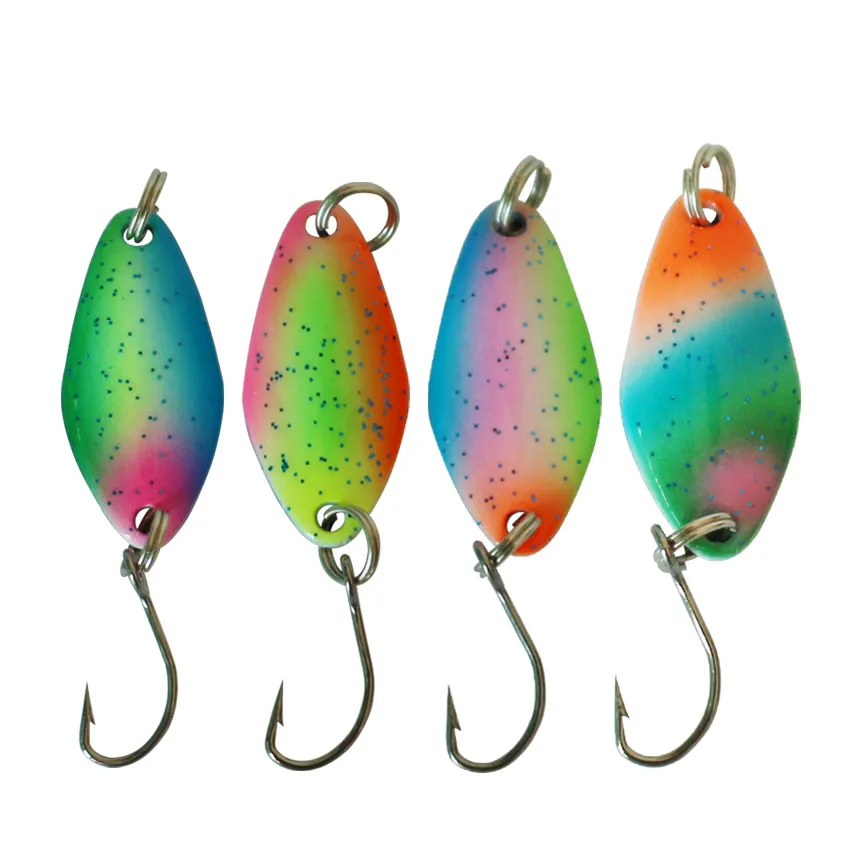 Nowy 3 sztuk 1.5g/2.5g Glow Fishing-wahadłówka metalowa przynęta Blade Spinner przynęta na pstrąga sztuczne Pesca wędkarskiego