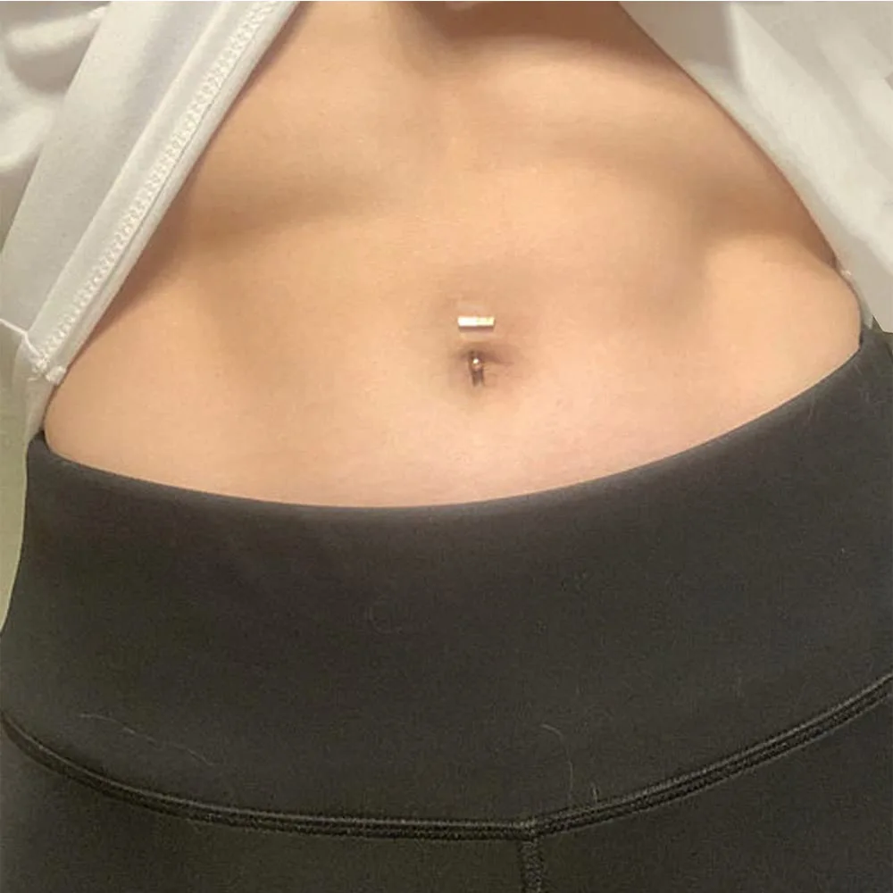 New Small Belly Button Rings Stainless Steel Dainty Nombril Ombligo Bar Navel Ring For Women Men Body Piercing Jewelry