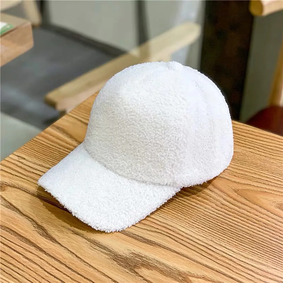 Winter Caps for Women Men Wool Baseball Cap Thicken Warm  display picture 1