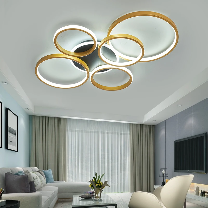 NEO Gleam Modern ceiling chandelier lights for living room Studyroom bedroom AC85-265V Black/Gold color led chandelier fixtures