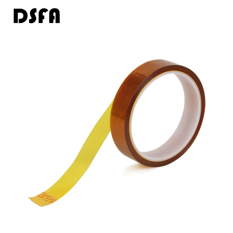 20/25/30/40/50/100 millimetri Double-sided Nastro Kapton Polyimide Alta Temperatura calore Adesivo Isolante Nastro Adesivo 0.1 millimetri di Spessore