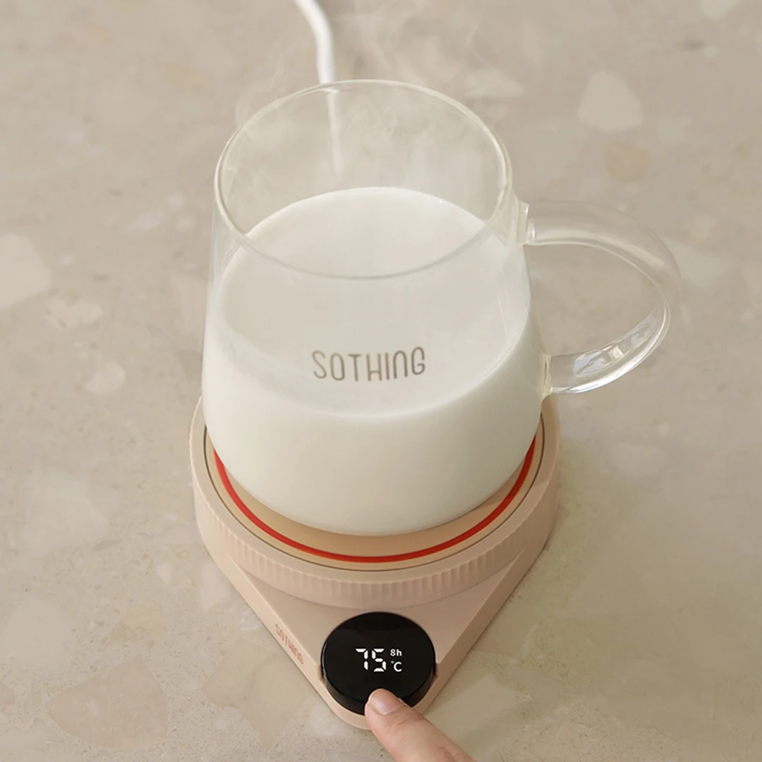 YOUPIN SOTHING Smart Touch Heating Cup Warmer Pad Heating Constant Temperature Coaster Automatic Shutdown Cup Fast Heater