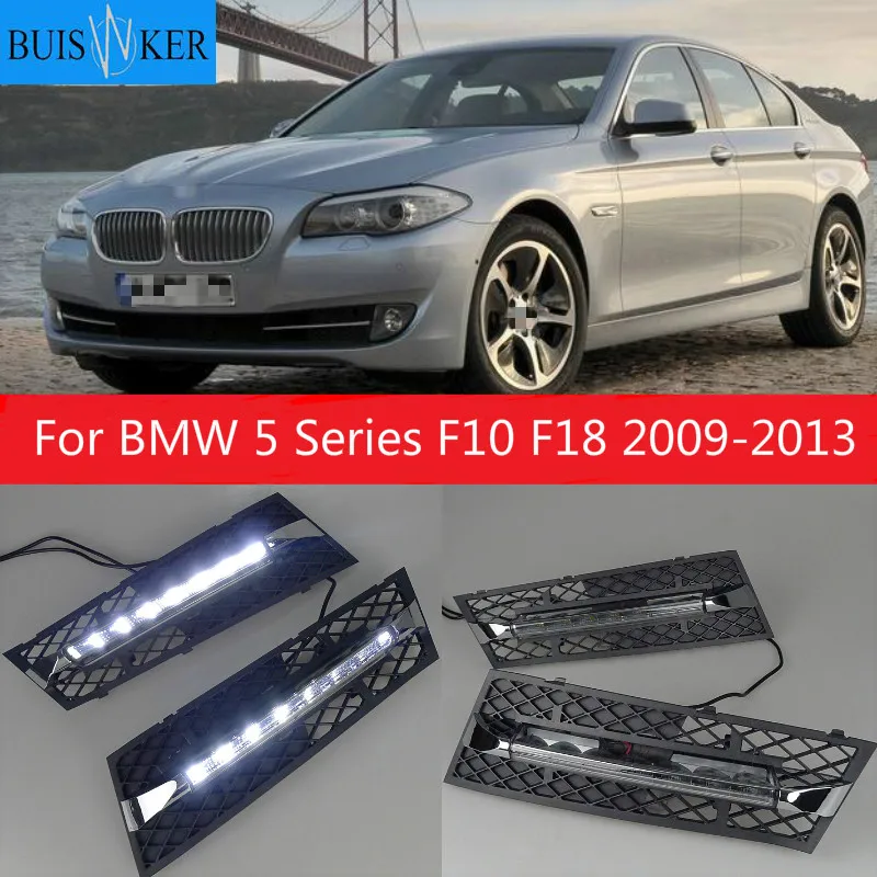 

2pcs car style Led Daytime Running Lights Fog Lamp For Bmw 5 Series GT F10 F18 535i/550i/520i/525i/530i 2009 2010 2011 2012 2013